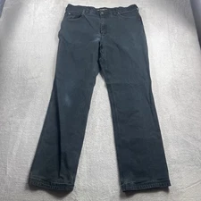 Duluth Pants Mens 38x34 (Fits 34x32) Flex Fire Hose Relaxed Black Blue 5 Pocket