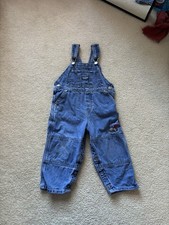 Vtg OshKosh B'Gosh Toddler Vestbak Denim Carpenter Bib Overalls size 3T