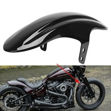 Black Short Front Fender For Harley M8 Softai...