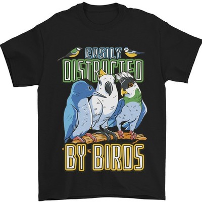 Einfach Abgelenkt Von Vogelbeobachtung Herren 100% Baumwolle
