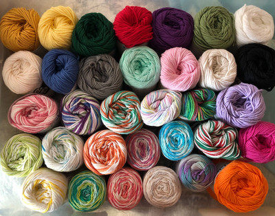 COTTON YARN-Peaches & Creme or Sugar N Cream-OMBRE/SOLIDS/STRIPES