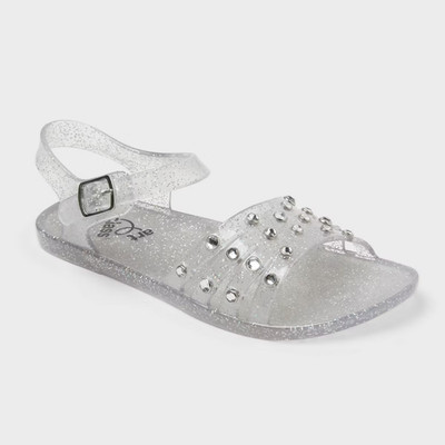 Art Class Kids' Alea Glitter Jelly Sandals, Clear, Size 13