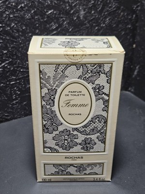Vintage ROCHAS FEMME Parfum 3.4oz 100ml Old Batch! | eBay