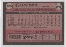 1989 Topps Blank Front Glenn Davis #765 0b6