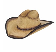 Justin Unisex Trigger Western Straw Cowboy Hat Toasty Brown 7.125 7 1/8 EUC 50