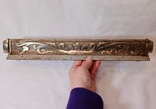 Vintage Plated Cast Iron Stove Part with Great Detail!