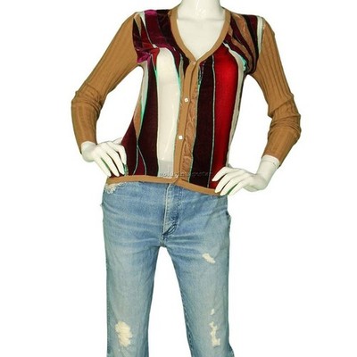 Y2K Vintage Gianni Versace Fall 2000 Versace Velvet Cardigan XS