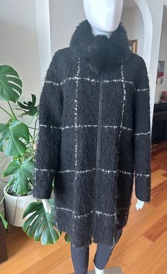 akris punto wool alpaka  with lamb fur removable colour coat 6