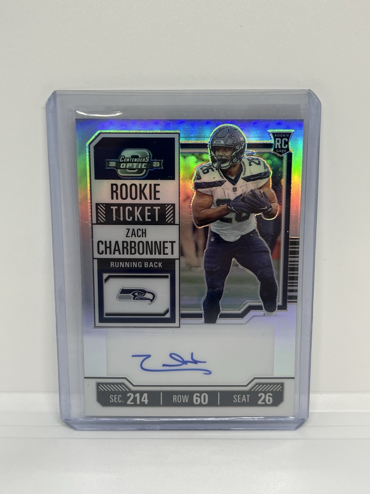 2023 Panini Contenders Optic Rookie Ticket Autographs Zach Charbonnet #141 Auto