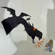 Disney Animation Cel - Alice In Wonderland Jabberwock Dragon Deleted Character
