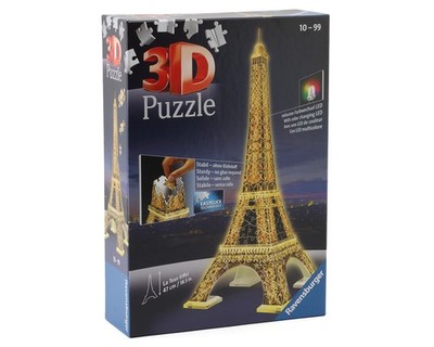 Ravensburger Night Edition Eiffel Tower 3D Puzzle (216pcs) [RVB12579]