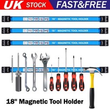 3X 18" Magnetic Tool Holder Bar Storage Rack Wall Mounted Garage Tool Organiser