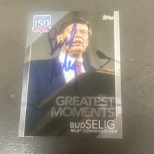 Topps 2019 Update Greatest Moments Bud Selig Autographed #150-54 150 Years A 