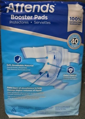 Attends Unisex Booster Pad Ultra Thin 3.5 x 11'' BST0192 37 24 Ct