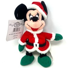 Disney Store Mini Bean Bag Santa Minni 7inch Plush