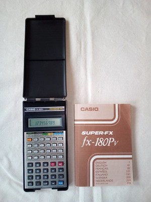 Vintage Wissenschaftlicher Taschenrechner Casio fx-180Pv