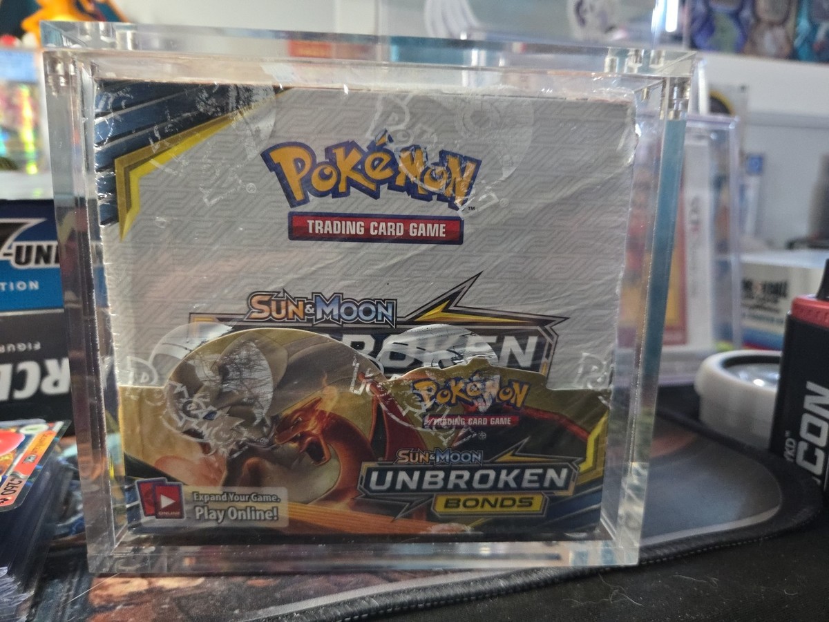 Pokemon TCG Sun & Moon Unbroken Bonds Booster Box SEALED w/Acrylic 