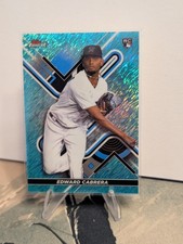 2022 Topps Finest - Edward Cabrera #21 Aqua Shimmer Refractor /175 (RC)