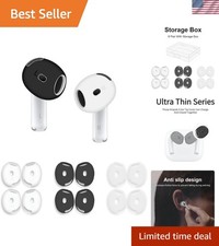 Anti-Slip Ultra-Thin Ear Covers for AirPods 4 - 6 Pairs in Black/White/Clear