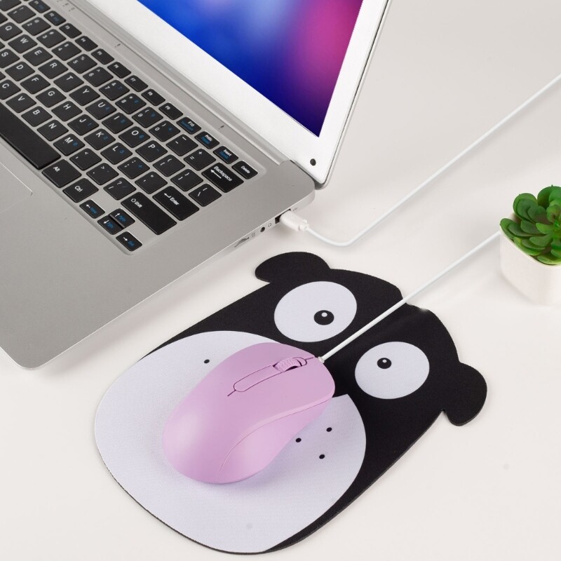 Stylish Ergonomic USB-C Mouse with 3 Buttons and 1000DPI for Laptops and PCs