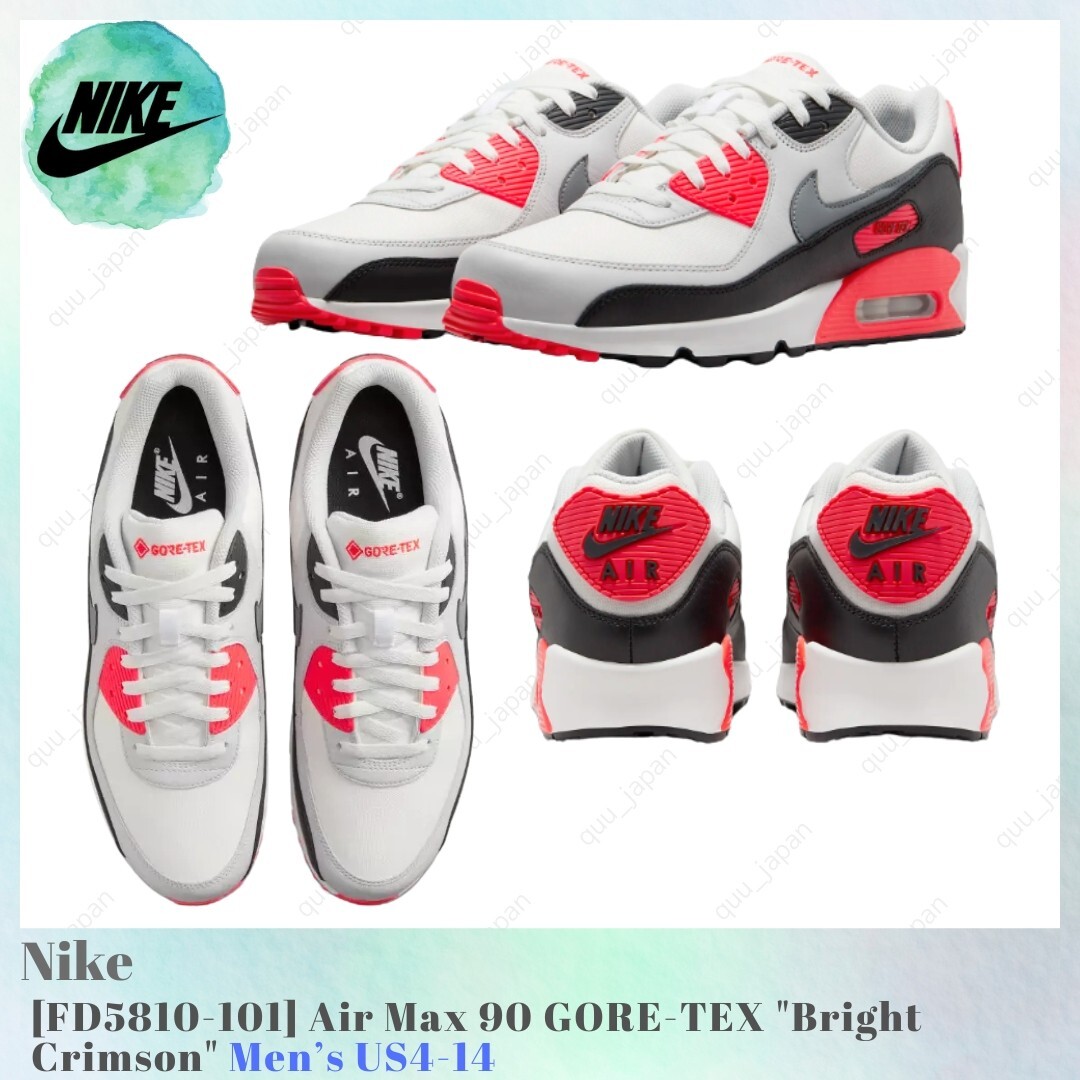 NIKE AIR MAX 90 サイズ:24.5cm Nike - Men - Air Max 90 GTX - White/Cool Grey/Crimson – Nohble