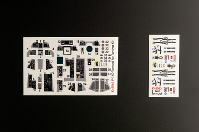 F-14D  Tomcat  interior 3D decals for Tamiya kit 1/48 Kelik K48063