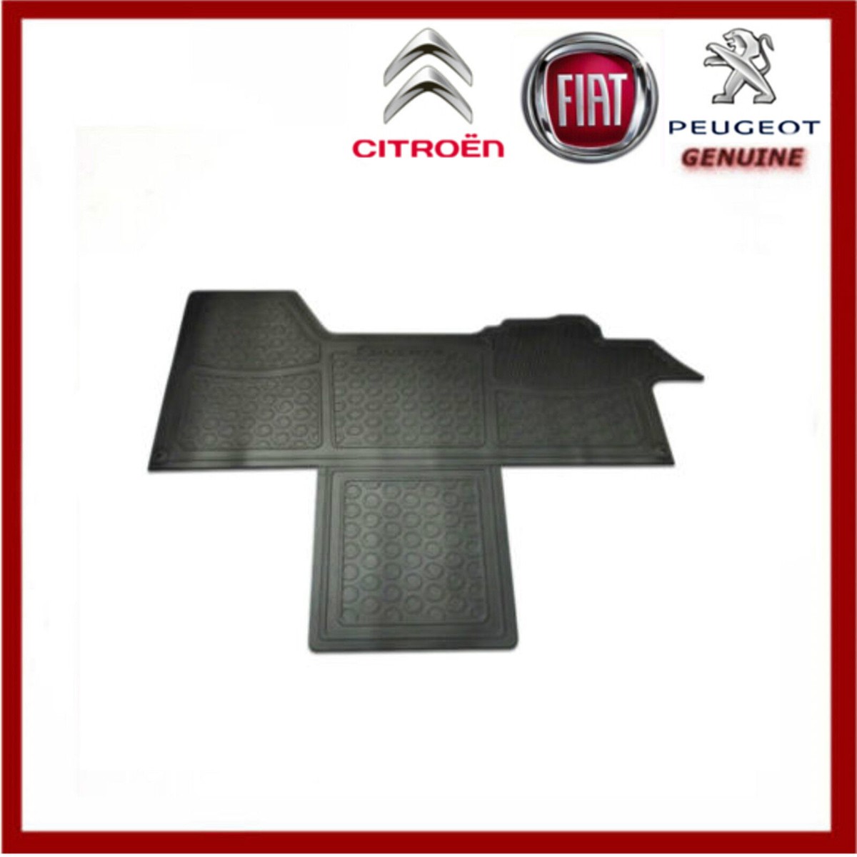 Element tappetini in gomma 3D premium su misura adatti per PEUGEOT Boxer, Mk 1 (I), 2014->, Furgone, 2 pezzi