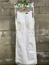 J Crew White textured sheath dress Womens sz 2T