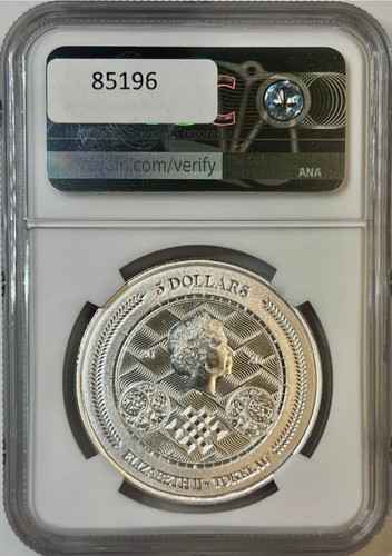2021 TOKELAU 1 OZ .999 SILVER CHRONOS $5 FIVE DOLLARS NGC MS70 PM0050 - Picture 3 of 6