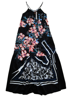 NWT Clover Canyon Modern Romance Floral Strappy Tiered Maxi Dress XS $347