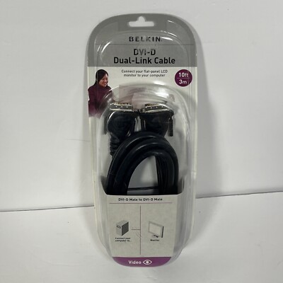 BELKIN DVI-D Dual Link Cable Connect Flat Panel LCD Monitor To Computer DVI-D