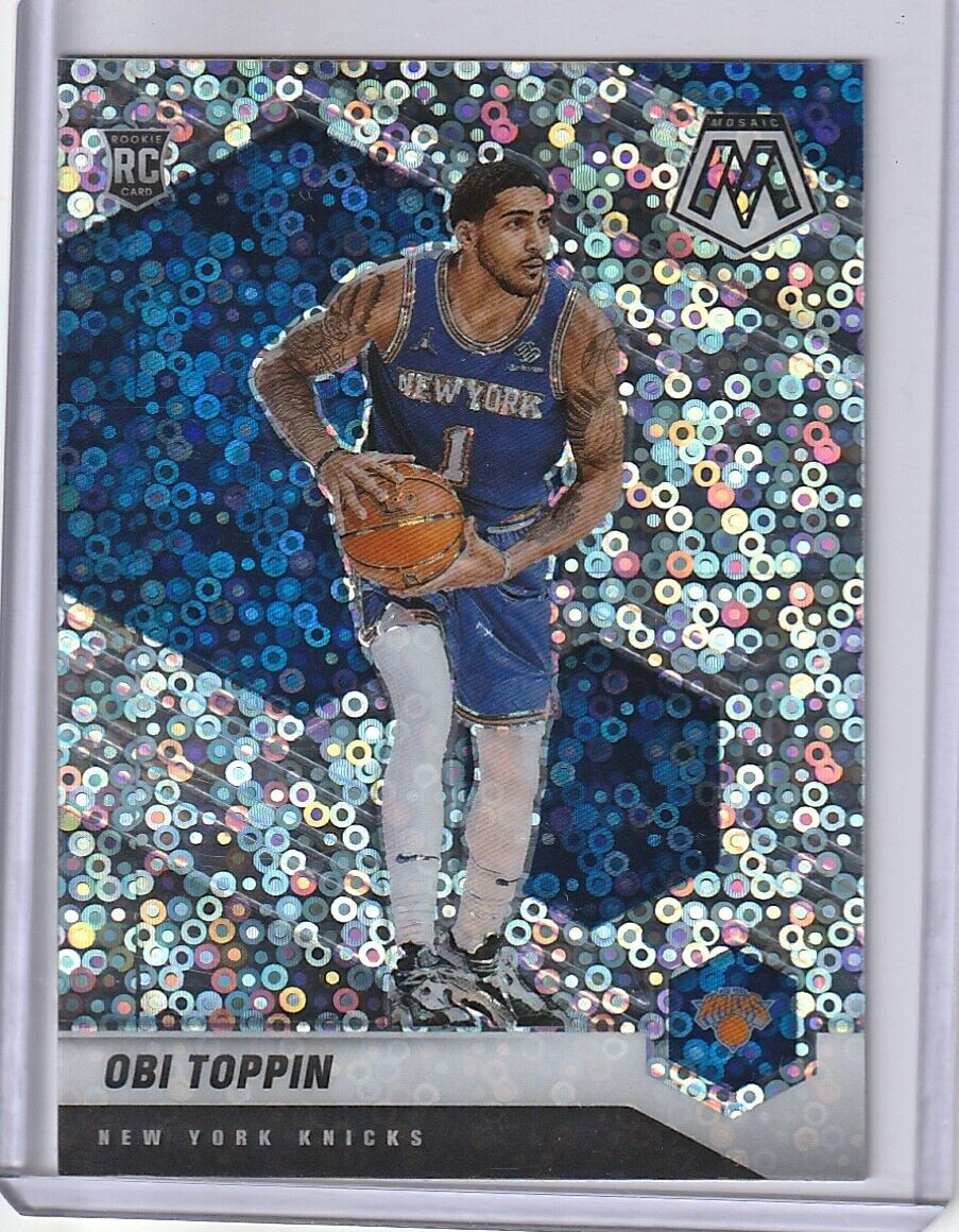 2020-21 Panini Mosaic Obi Toppin Mosaic Fast Break Silver #220