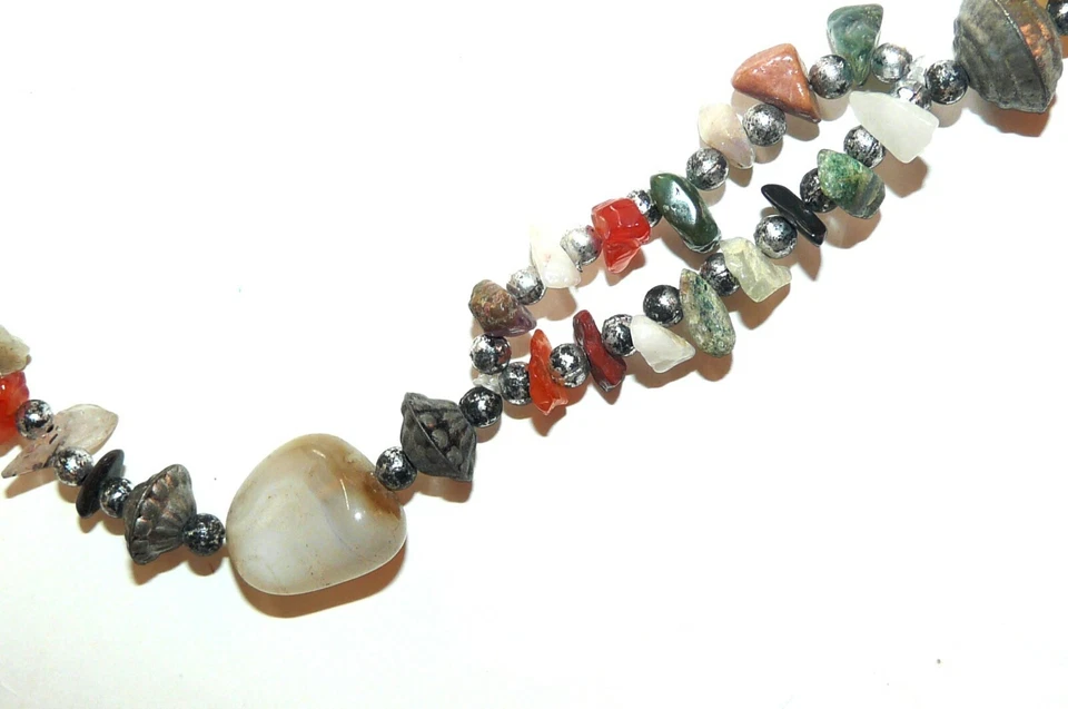 COLLANA di PIETRE miste multicolore - gioiello - Immagine 4 di 4