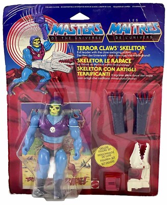 TERROR CLAWS SKELETOR MASTERS OF THE UNIVERSE MOTU MATTEL 1986 MALAYSIA MISB