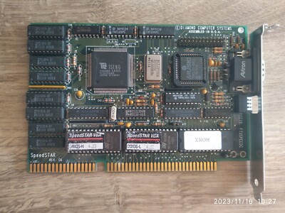 VTG ISA Grafikkarte Diamond Multimedia TSENG LABS ET4000AX, USA - Tested! OK!