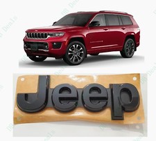 1pc Gloss Black Rear Liftgate Jeep Emblems Fit 2021 Jeep Grand Cherokee L Wl