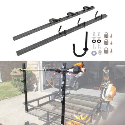 TIEWARDS 3Place Weeder Trimmer Rack Holder for open Landscape Trailer Lo G1N