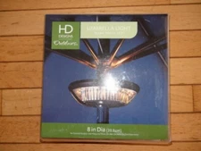 HD Designs Umbrella Light Warm White LED 8 in Dia 3-way switch (down, all, off)