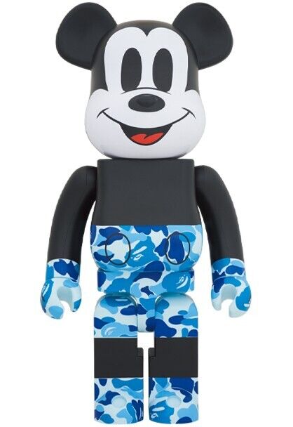 BE@RBRICK BAPE MICKEY MOUSE BLUE 1000% MEDICOM TOY Bearbrick BE@RBRICK BAPE MICKEY MOUSE BLUE 1000% MEDICOM TOY Bearbrick