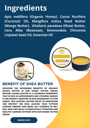 Premium Tattoo Cream, formulated with Shea butter, Coconut oil, & Vitamin E - UK - Picture 7 of 11