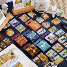 45 pcs Famous Painting Sticker, art, Monet, Van Gogh,starry night, sunflower