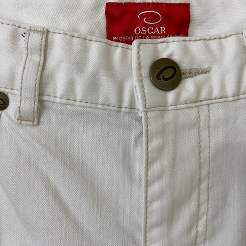Oscar De LA Renta Jeans women’s US 12/ 30” white flair leg denim. - Picture 3 of 14