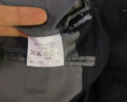 Paul Stuart Japan Charcoal Gray w/ Blue Stripes Wool Suit + 2 Pairs of Pants 36R - 第 9/10 張圖片