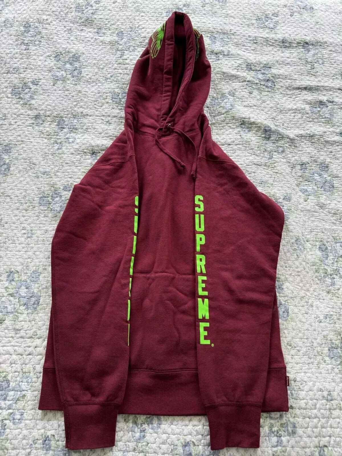 Sweat à capuche Supreme Anti Hero, bordeaux, taille L