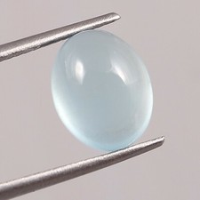 Cabochon pietra sfusa forma ovale acquamarina lattea 100% naturale 4 carati 1...