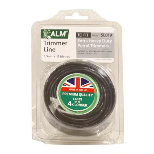 ALM Trimmer Line 3.5mm x 15m SL019 Black Extra Heavy Duty Petrol Trimmers