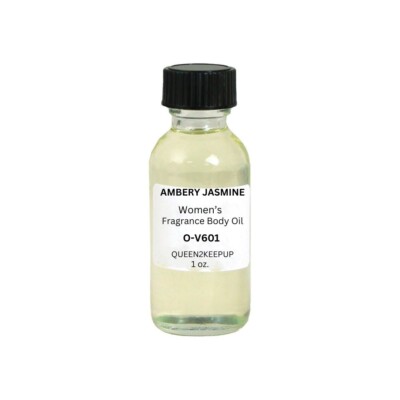 Ambery Jasmine (Women) Body Oil 1 oz Fragrance All Natural Scent