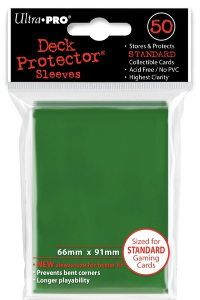 Ultra Pro - Deck Protector Sleeves - Solid Green Standard GrößE-image