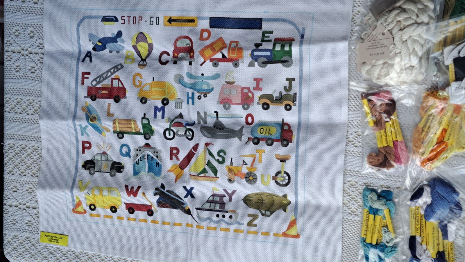 Needlepoint INC San Francisco Canvas Needlepoint kit "Kids Alphabet