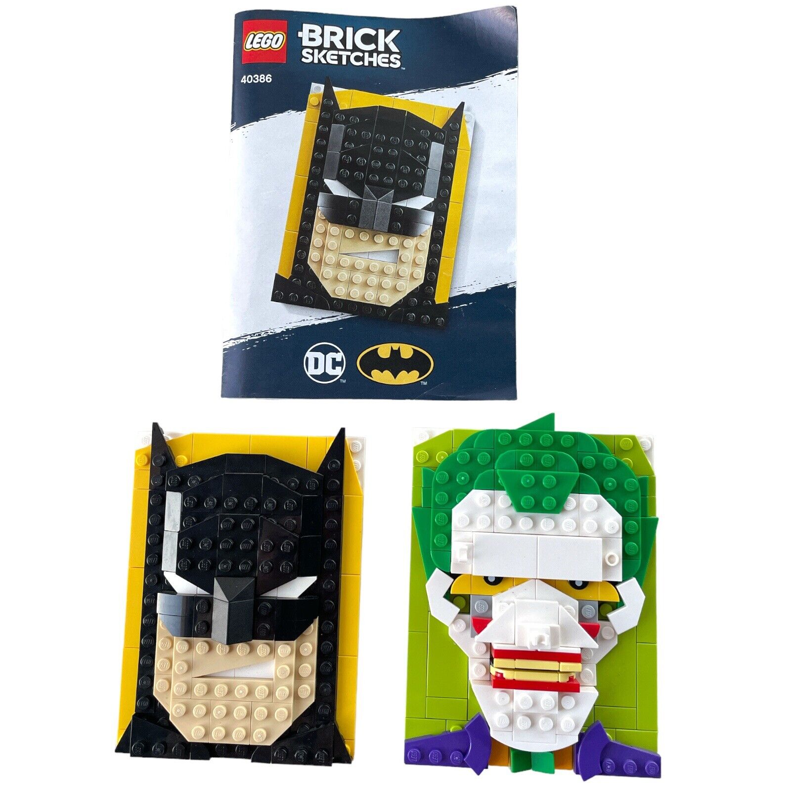 LEGO  Brick Sketches Set (40386) Batman & Joker - DC Comics No Boxes